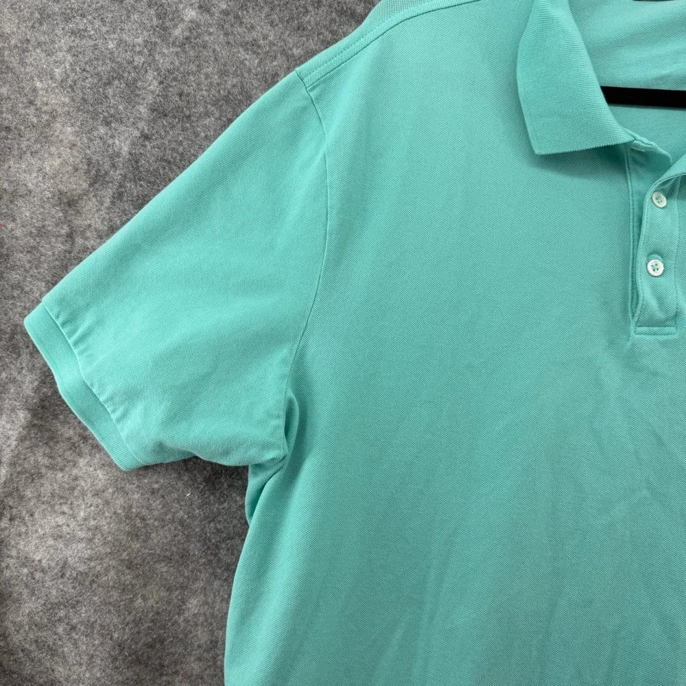 Polo Ralph Lauren Polo Shirt Mens XXL Teal Green Stretch Preppy Yellow Pony Logo